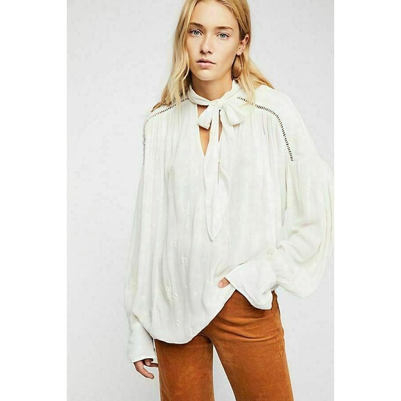 Free People Tops - Free People Wishful Moments Embroidered Top S 6